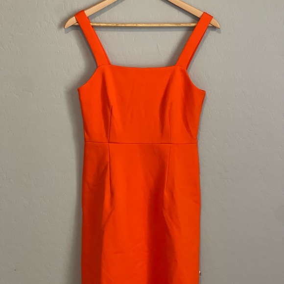 On 34th ~ Orange Sleeveless Square Neck A-Line Mini Dress - 4 - Picture 3 of 8